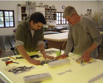 ulrich and mark assembling a print